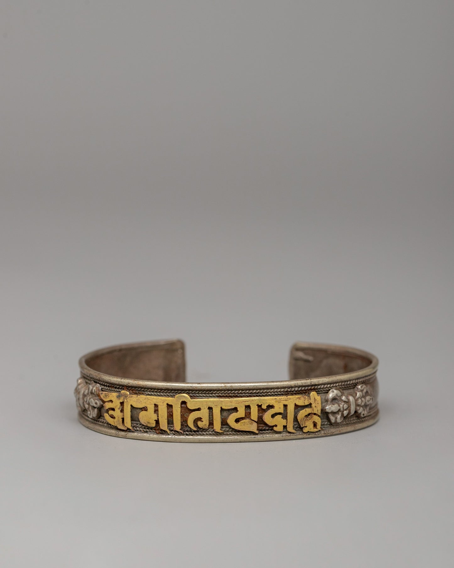 Handmade Cuff Bracelet with Mantra Engraving