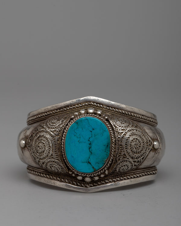  Silver Bracelet with Turquoise