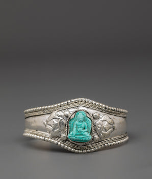 Turquoise Buddha Cuff Bracelet