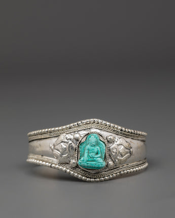 Turquoise Buddha Cuff Bracelet