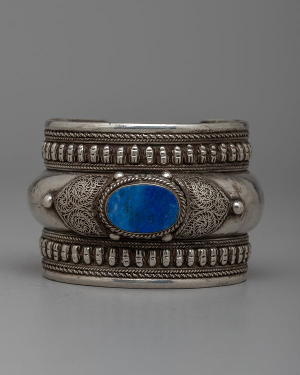 Inlaid Lapis Lazuli Bracelet