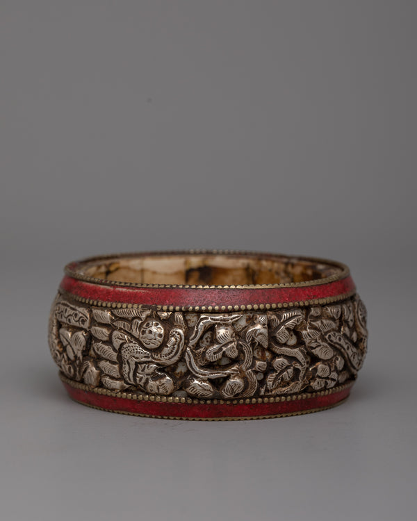 Tibetan Silver Bangle Bracelet 
