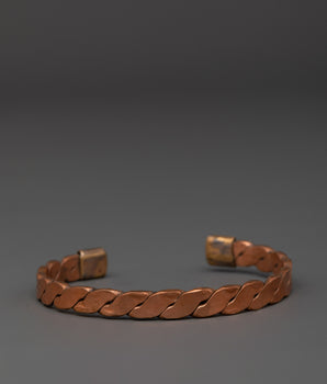 Handcrafted Twisted Copper Cuff Bracelet
