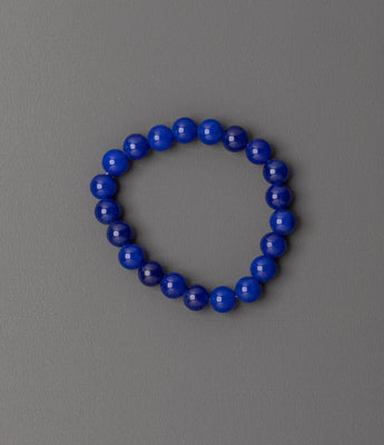 Bold Blue Beaded Statement Bracelet