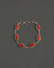 Sterling Silver Coral Bracelet