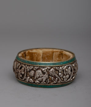 Silver Round Bangle 