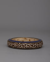 Tibetan Silver Lapis Lazuli Bangle