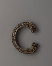 18K Silver Dragon Head Bracelet