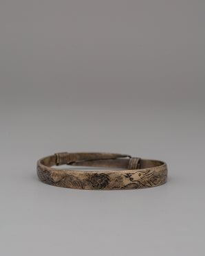 Handcrafted White Metal Bracelet