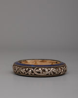 Silver Bangle with Lapis Lazuli 