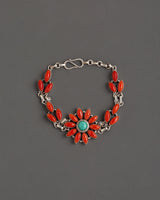 Flower Design Silver Bracelet