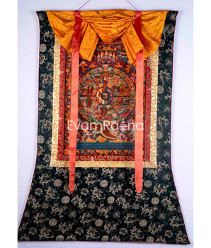 Brocade Mounted Wheel Of Life