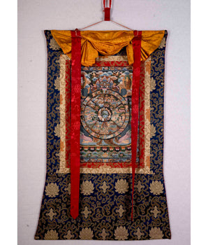 Brocade Wheel Of Life Thangka 