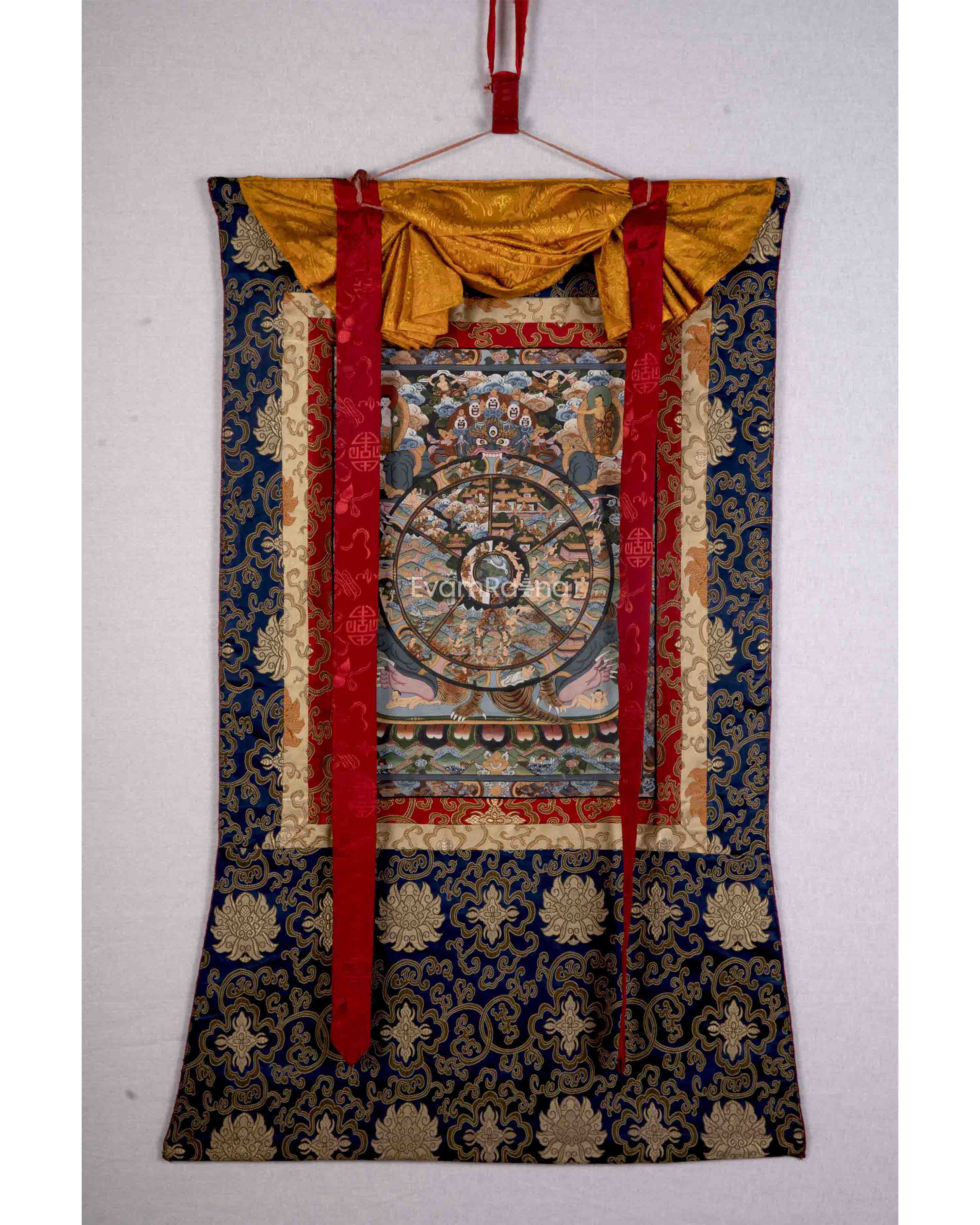 Brocade Wheel Of Life Thangka