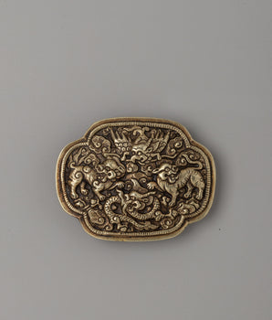  White Metal Belt Buckle 