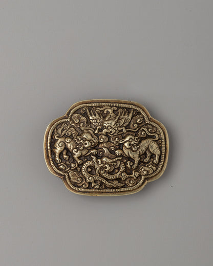  White Metal Belt Buckle 