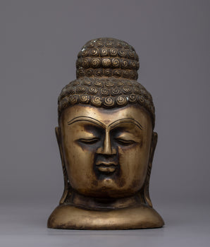 Handcrafted Brass Buddha Head