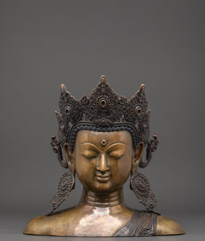Tibetan Buddha Head Sculpture