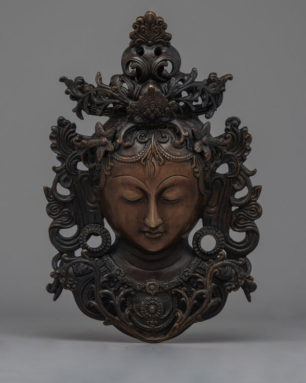 White Tara Buddha Wall Mask 