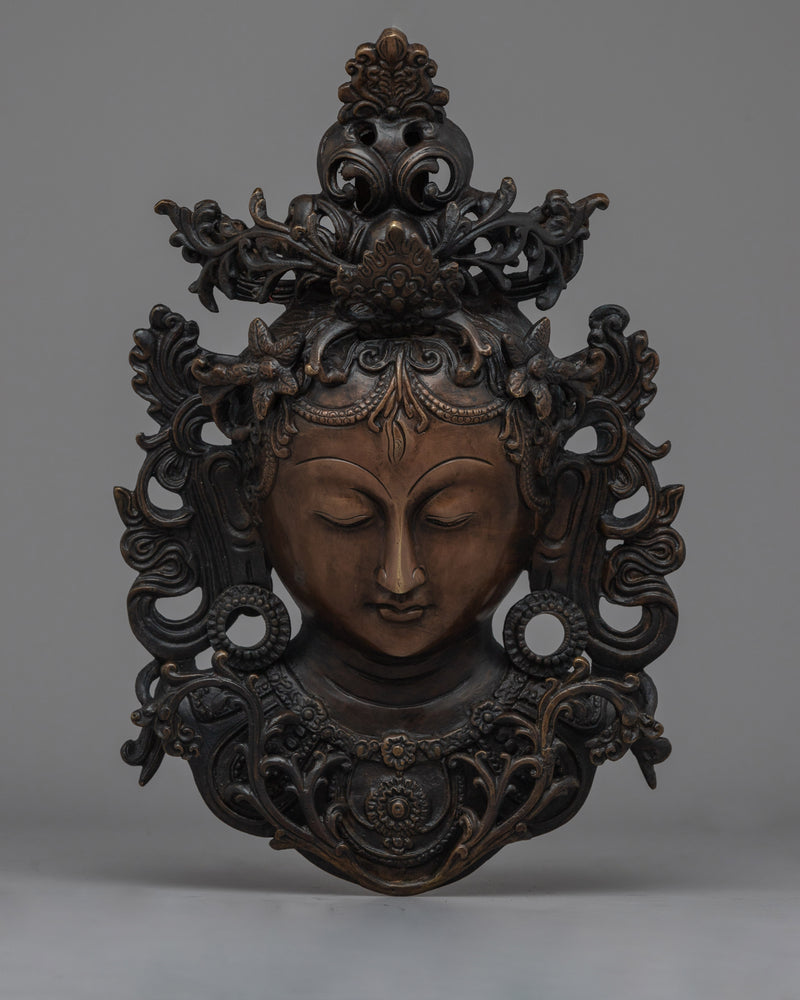 White Tara Buddha Wall Mask 