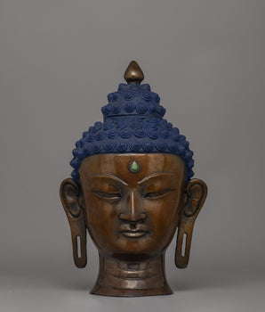 Bronze Buddha Head Statue
