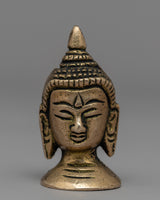 Brass Buddha Head Statue