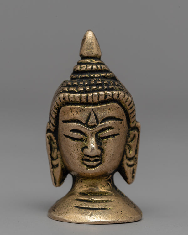 Brass Buddha Head Statue