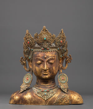 Handcrafted Gold Plated Buddha Head