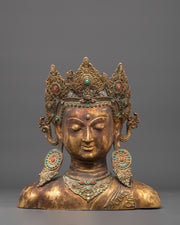Handcrafted Gold Plated Buddha Head