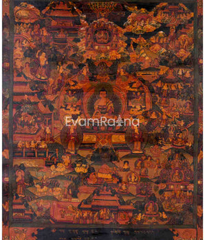 Buddha life Story Original Hand-Painted Thangka