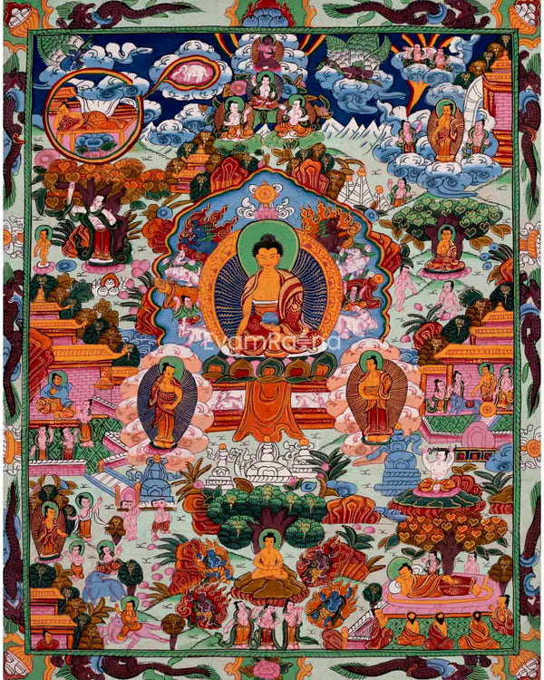 Buddha Life Story Thangka