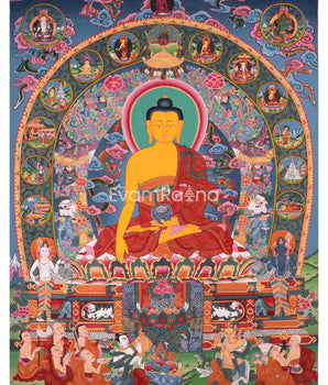 Buddha Life Story Thangka 