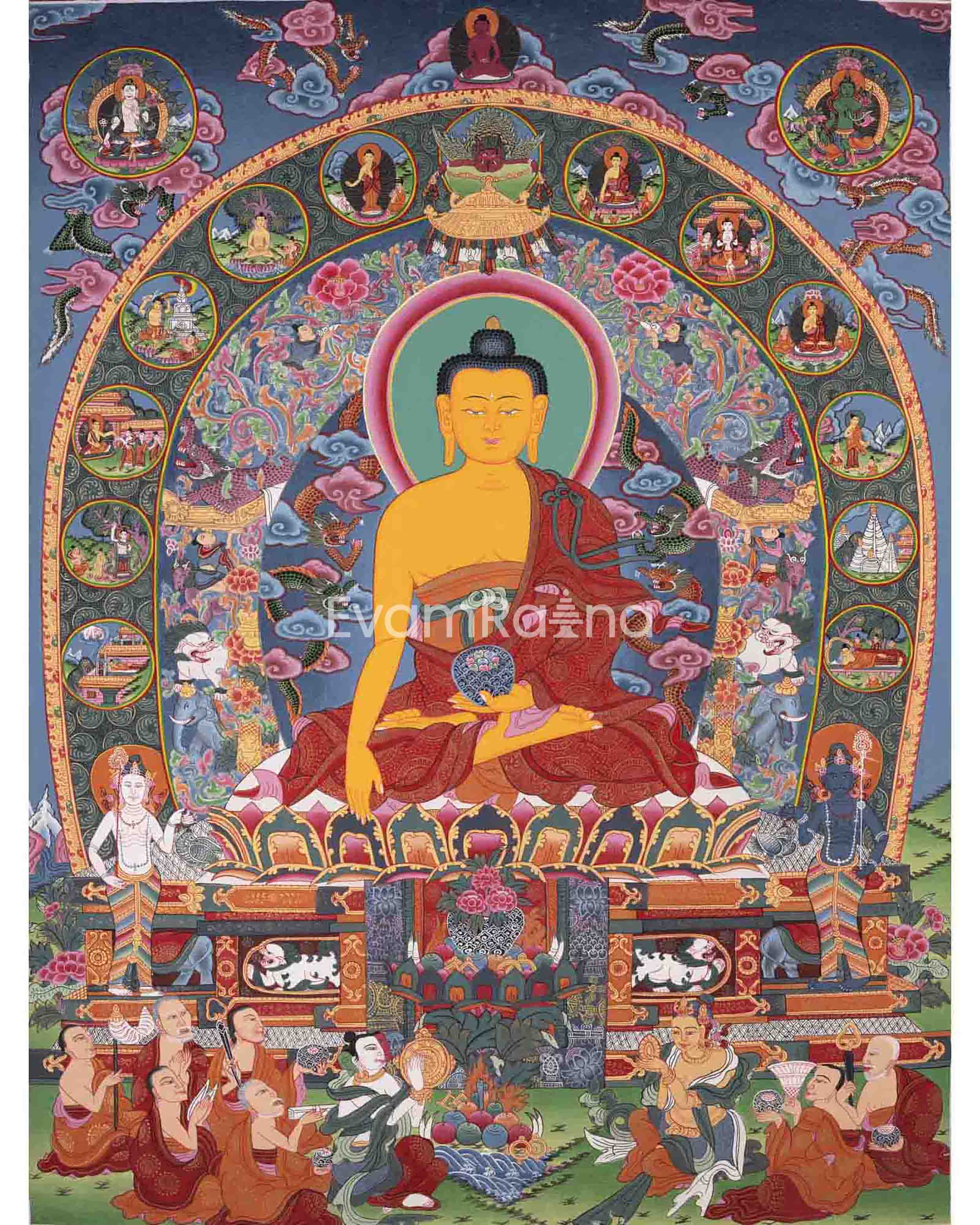 Buddha Life Story Thangka
