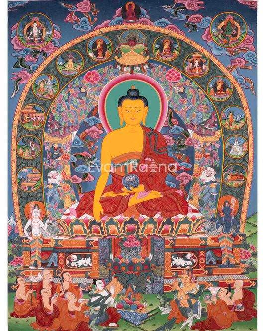 Buddha Life Story Thangka 