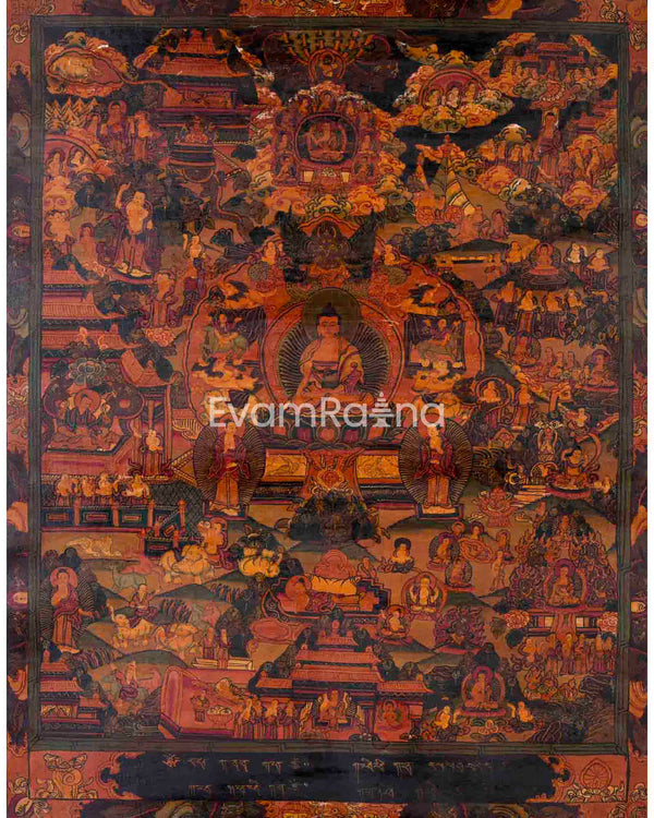 Buddha life Story Original Hand-Painted Thangka