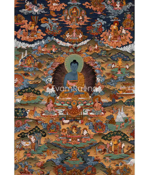 Original Hand-Painted Buddha Life Story Thangka