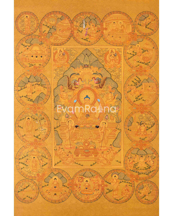 Buddha Life Story Thangka