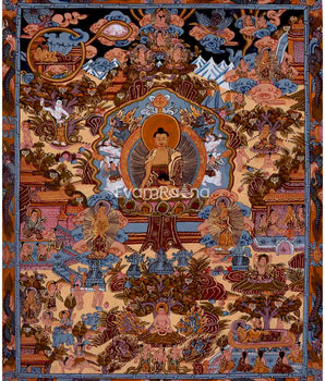 Buddha Life Story Thangka