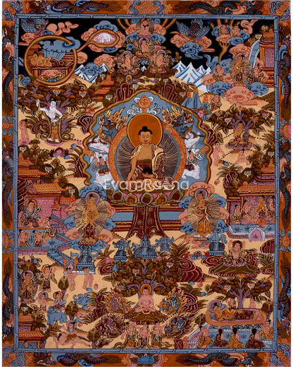 Buddha Life Story Thangka