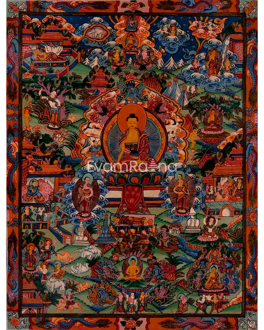 Buddha life Story Original Hand-Painted Thangka