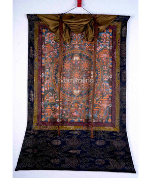 Vintage Buddha Mandala With Brocade