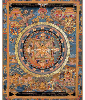 Genuine Handcrafted Buddha Mandala Thangka