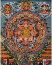 Buddha Mandala Thangka with Boddhisattavas | Himalayan Religious Painting