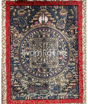 Buddha Mandala Thanka With Brocade
