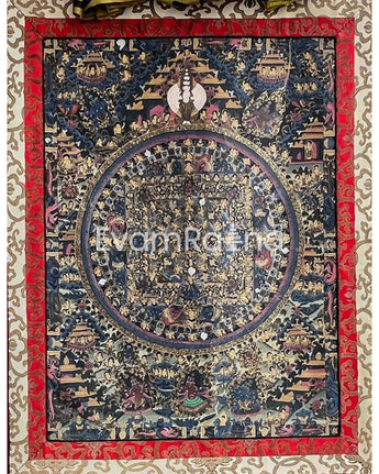 Buddha Mandala Thanka With Brocade