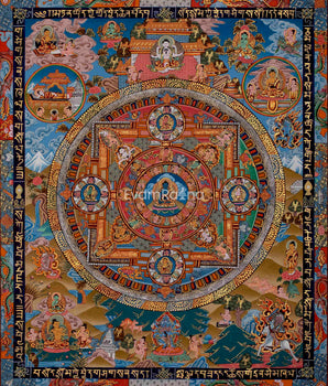 Medicine Buddha Mandala Thangka Painting 