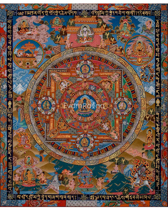 Medicine Buddha Mandala Thangka Painting 