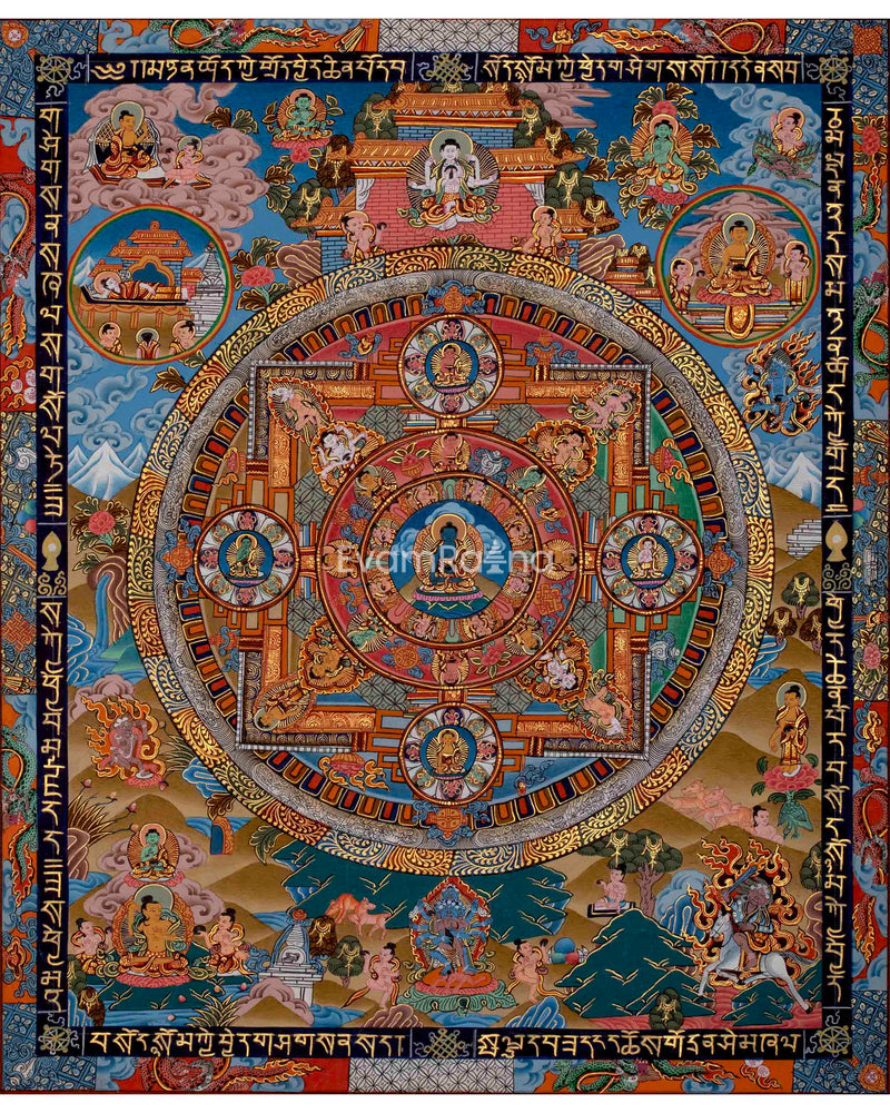 Medicine Buddha Mandala Thangka Painting 