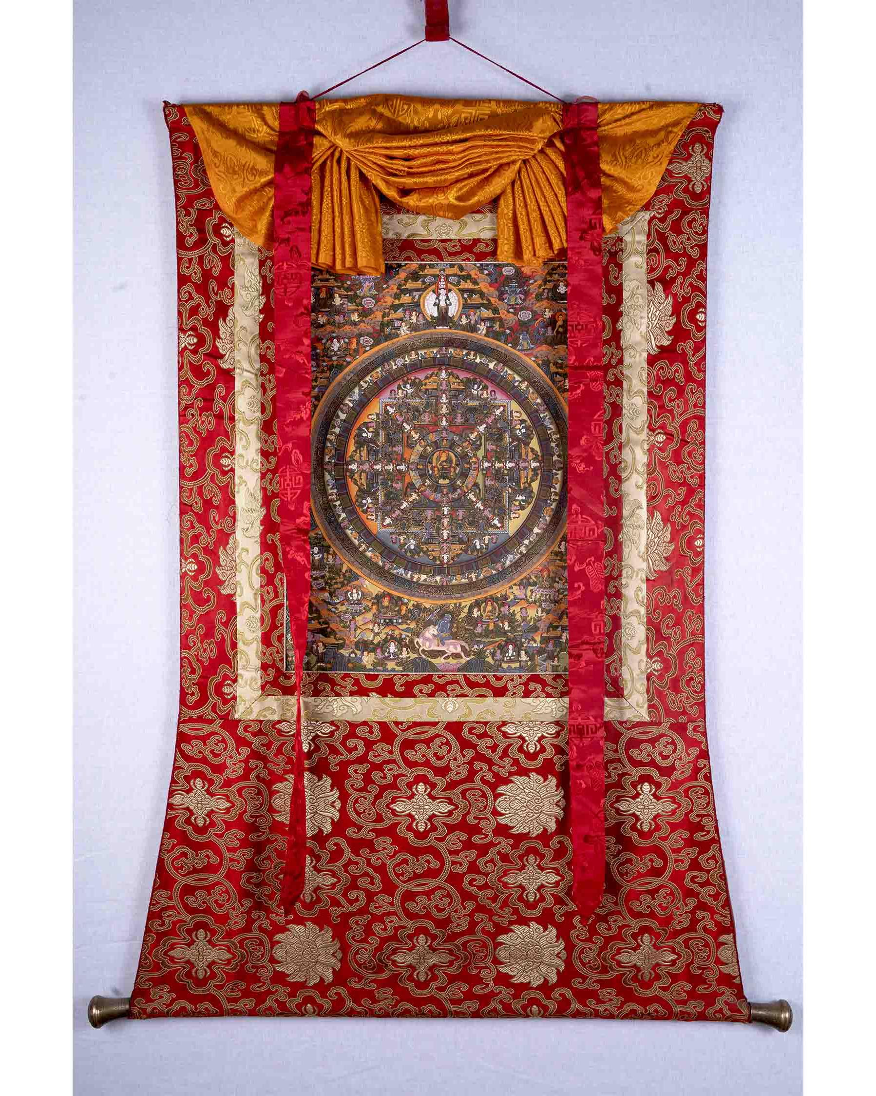 Brocade Mounted Buddha Mandala