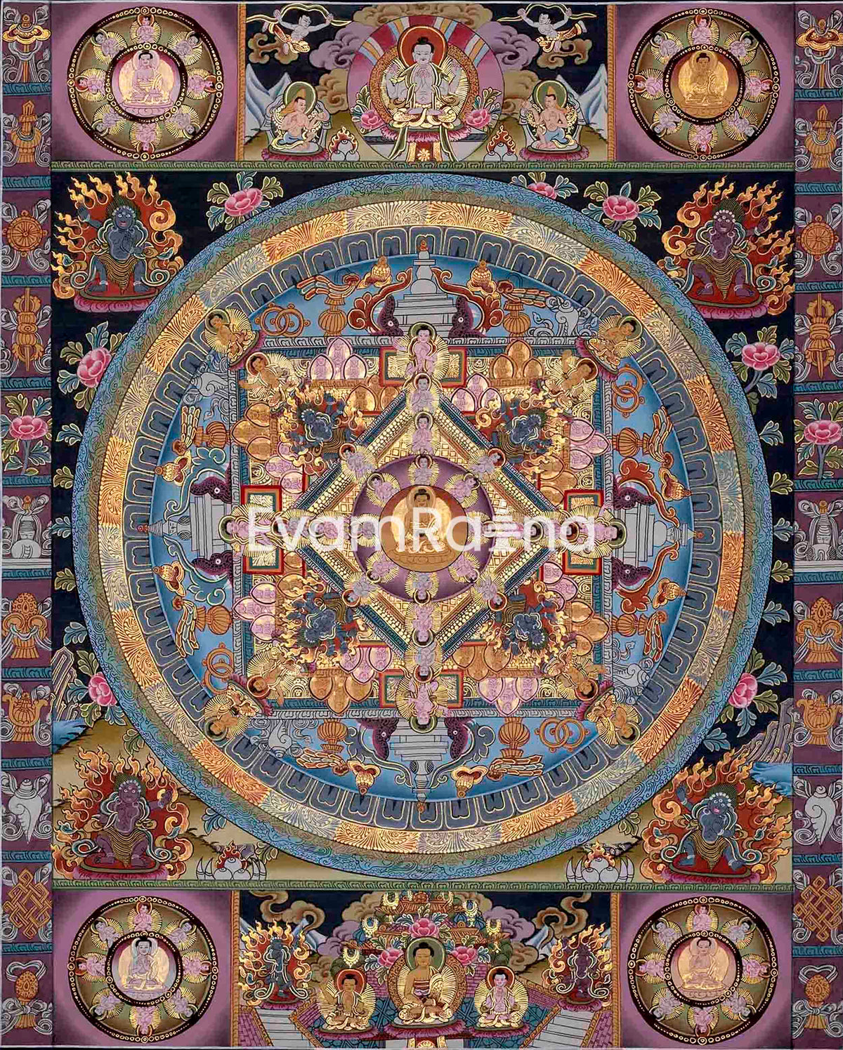 Original Hand painted Buddha Mandala